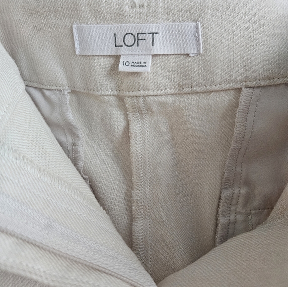 LOFT Linen Pants Size 10 - Picture 3 of 4